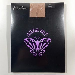 NWT Anna Sui control top Lycra sheer nude pantyhose Size S/M